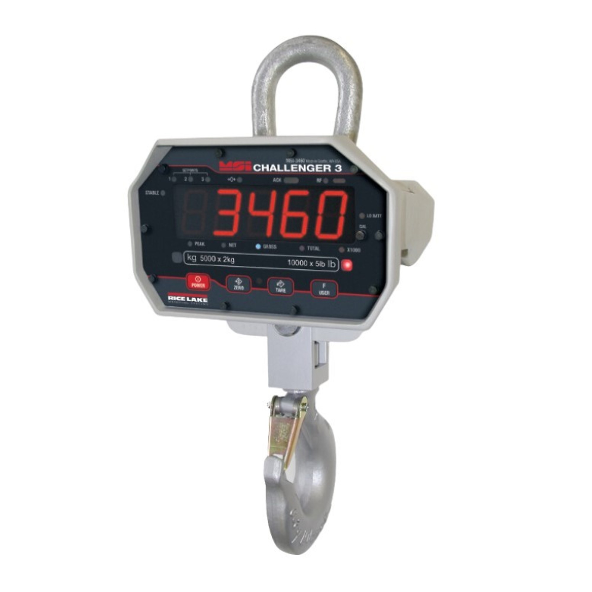 Rice Lake Crane Scale - 15000-Lb. Capacity, 1.5in. LED Display, Model# MSI-3460